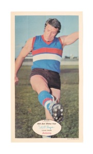 1971 SCANLENS "FOOTBALLERS" POSTER - FOOTSCRAY: Stuart Magee, poster #23/24; folded, but nevertheless extremely scarce.