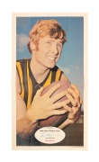 1971 SCANLENS "FOOTBALLERS" POSTER - HAWTHORN: Ian Bremner, poster #20/24; folded, but nevertheless extremely scarce.