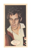 1971 SCANLENS "FOOTBALLERS" POSTER - ST KILDA: Bob Murray, poster #7/24; folded, but nevertheless extremely scarce.