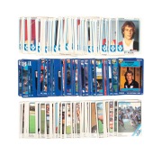 SCANLENS "FOOTBALLERS": Group comprising 1981 part-set [64/168] plus 4 duplicates and 1 checklist, 1984 part-set [87/132], and 1990 part-set [79/168] plus 3 duplicates; mixed condition, generally higher grades. (238 individual cards)