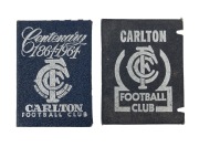 CARLTON 1970 PREMIERSHIP: Season ticket for member #1454, with fixture list and holes punched for each game attended, together with 1964 member's season ticket. (2 items)