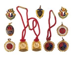 VICTORIAN FOOTBALL ASSOCIATION: Group of membership fobs comprising 1947, 1962 (2), 1963 (2), 1968, and 1969 (2), together with two 1970 VFL Park. (10 items)