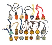 SOCIAL CLUB MEMBERSHIP FOBS: 1980s-2000s group comprising Essendon (5), Hawthorn (7), and North Melbourne (9). (21 items)