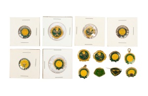 WOODVILLE FOOTBALL CLUB membership badges: 1959, 1968,`969, 1970, 1971, 1972, 1975, 1977, 1978, 1979 (x2), 1980, 1983 and 1988. (Total: 14). Mainly fine.