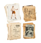 An accumulation of mostly Australian 1920s-30s boxing ephemera, including a "Vic Patrick - The Champ" Daily Telegraph Sports Book, signed to the inside cover by Vic Patrick. (qty.)