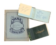 1950s SPORTS AUTOGRAPHS: A collection of 140+ autographs in three albums, as constituted by Australian musician Ian Grattidge as a child; signatories include Don Bradman (2), Walter Lindrum (2), Bill Ponsford, Lindsay Hassett, Hubert Opperman (2), Ossie P