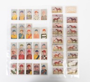 A group of cigarette cards comprising 1907 Sniders & Abrahams "Australian Racehorses" part-set [37/57] plus 1 duplicate, 1908 Sniders & Abrahams "Australian Jockeys" part-set [11/61], and 1921 Magpie "Australian Jockeys" Series A part-set [18/30]; mixed c