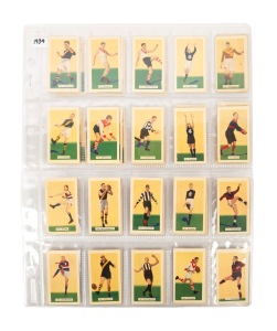 HOADLEY'S: 1934 "Victorian Footballers" complete set [50]; mostly very fine condition.