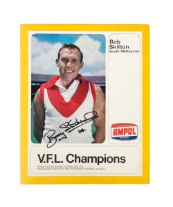 BOB SKILTON: Signed 1968 Ampol "VFL Champions" folder with 45rpm record and South Melbourne sticker; superb condition.