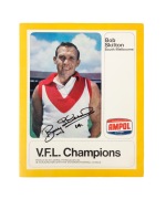 BOB SKILTON: Signed 1968 Ampol "VFL Champions" folder with 45rpm record and South Melbourne sticker; superb condition.