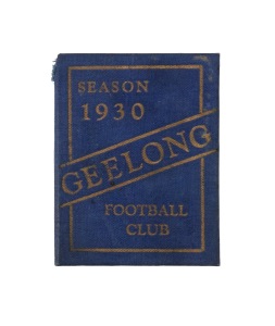 GEELONG: 1930 season ticket for member #59 (low number), with fixture list and holes punched for each game attended.
