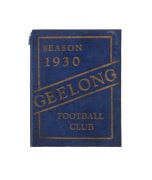 GEELONG: 1930 season ticket for member #59 (low number), with fixture list and holes punched for each game attended.