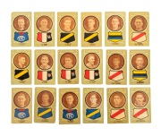 1933 Australian Licorice Larks 'Giant brand League & Association footballers: from RICHMOND (Geddes, Judkins & Strang); SAINT KILDA (Comte, King, Neill & Watson); SANDRINGHAM (Backton & Johnson); SOUTH MELBOURNE (Bertram, Bissett, Hillis & Seville); WILLI