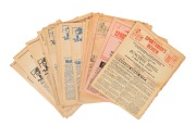 WILSON'S SPORTSMAN'S REVIEW: Group of issues of this prolific Melbourne newsletter distributed gratis in various hotels around Victoria, each with the issuing hotel noted on cover; issues span January 19th 1963 to October 27th 1984, plus one other. (38 it