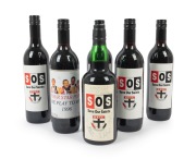 ST KILDA: Group of c. 1996 souvenir commemorative bottles of wine or port from the "Save Our Saints" campaign, one with eight original player signatures on the label. (6 items)