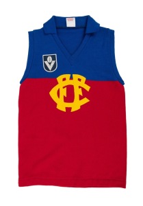 FITZROY LIONS: A circa 1979 sleeveless guernsey by Sherwood Royal, size 40-100cm, with VFL patch on front; condition excellent.