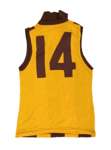 HAWTHORN: A late-1970s guernsey by Brandella, number 14 on back, VFL and Wynvale branding on front.