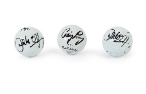 GARY PLAYER: Signature on a Callaway 1 HX-Tour golf ball, together with two other signed balls. (3 items)
