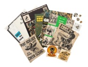 PORT ADELAIDE: A range of items including several 1950s-70s badges, 1960s Shell transfer/decal, 1970 Port Adelaide v Channel 7 All Stars match programme, 1976 Grand Final programme, 1976 Seniors Wall Poster, 1984 Year Book, 1985 Russell Ebert Souvenir Boo