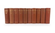 WISDEN CRICKETERS' ALMANACKS: Group of hardcover editions comprising the years 1950-59; dust jackets were not introduced until 1965. (10 items)