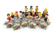 A group of sixteen c. 2000s plastic cricket figurines, including 2007 Shane Warne VB Summer of Spin and three VB talking figurines (Ian Botham and two different David Boons), plus complete set of 16 2006/07 Ashes miniature cricket balls (all still wrapped
