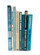 SIGNED CRICKET BOOKS: Group of books published in years spanning the 1970s to the 2000s, all signed by the relevant personality with dedications to Ian McDonald, Australian Team Manager 1986-1998; signatories comprise Shane Warne, David Boon, Ian Chappell