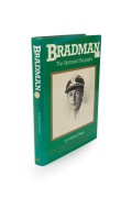 DON BRADMAN personally pen-signed and dedicated book: "Bradman - The Illustrated Biography" by Michael Page [Macmillan, Melbourne, 1983] with original dustjacket.