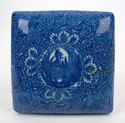 An antique Japanese blue and white porcelain four sectional bento box with phoenix decoration, Meiji period, 19th century, ​​​​​​​26cm high. - 5