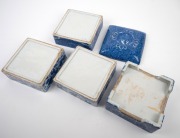 An antique Japanese blue and white porcelain four sectional bento box with phoenix decoration, Meiji period, 19th century, ​​​​​​​26cm high. - 7
