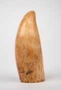 A scrimshaw whale's tooth with profile portrait of a lady, ​​​​​​​12.5cm high. - 2
