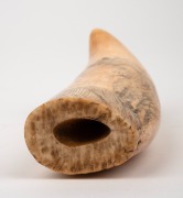 A scrimshaw whale's tooth with profile portrait of a lady, ​​​​​​​12.5cm high. - 3