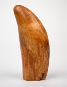 A scrimshaw whale's tooth with full length portrait of a lady, ​​​​​​​12.5cm high. - 2