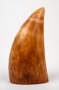 A pair of scrimshaw whale's teeth with animal decoration, 9.5cm high. - 6