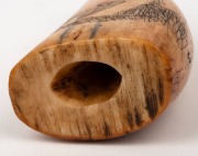 A pair of scrimshaw whale's teeth with animal decoration, 9.5cm high. - 7