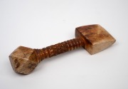 An antique carved whalebone sail seam rubber, 19th century, 15cm long. - 2