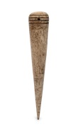 An antique turned whalebone fid, 19th century, ​​​​​​​21cm long.