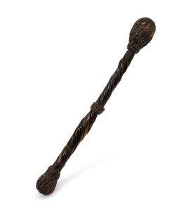 A bosun's antique cosh (persuader), handsomely crafted from baleen, woven thread and weight with lead, 19th century, 28cm long.