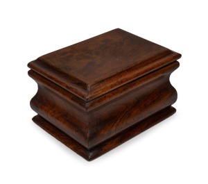 A Colonial Australian cedar and red pine box, Barossa Valley, South Australian origin, circa 1860s, 18cm high, 30cm wide, 22.5cm deep.