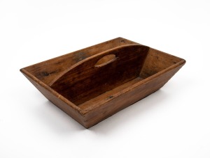 An antique Colonial Australian pine cutlery box, mid 19th century, 43cm wide.