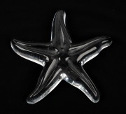 BACCARAT French crystal starfish paperweight, 20th century, circular acid etched mark, ​​​​​​​13cm wide.