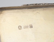 An antique English sterling silver pocket snuff box with engraved decoration and remains of gilt wash interior, made in Birmingham, circa 1849, ​​​​​​​7cm wide, 66 grams. - 3