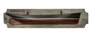 "KEIRON" antique half hull boat model with original painted finish, 19th century, 97cm wide.
