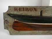 "KEIRON" antique half hull boat model with original painted finish, 19th century, 97cm wide. - 2