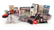 ST KILDA: A large accumulation of branded items (100s), including stickers, cloth patches, lanyards, magnets, VHS tapes, miniature flags, and much else besides; inspection will reward. (qty.)