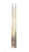 Group of mid-20th century billiards cues, comprising one with "John McCulloch Sydney" retailer's inset, one with "R.S. Moran Ltd. Sydney" retailer's inset, one Trueline J. Charlton facsimile signature cue, and one Century Maker by Ian Anderson with "Warre - 2