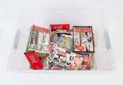 A collection of football ephemera, mostly St. Kilda interest, 1990s and onwards, including Football Records (10), Inside Footballs newspapers (10), various posters, an archive of stickers, fixtures, and much else besides. (qty.)