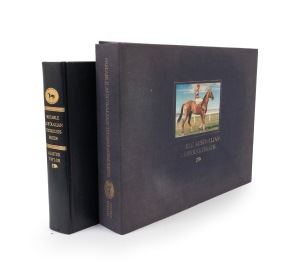 "Notable Australian Thoroughbreds" by Mary Mountier, Douglas Barrie, and Graeme Clark [Alister Taylor, New Zealand, 1981]; limited-edition in cloth-bound slipcase.