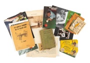 Collection remainder of cue sports items, mostly ephemera, including photographs, magazines, 1920s Punch cartoons, rules pamphlets, books, and more. (qty.)