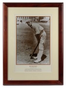 DON BRADMAN: Original signature in permanent marker on photograph print issued by the Bradman Museum, titled "New South Wales c. 1927"; framed and glazed, 63 x 46cm overall.