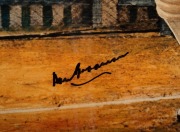 DON BRADMAN: Original signature in permanent marker on photograph print issued by the Bradman Museum, titled "South Australia c. 1935"; framed and glazed, 63 x 46cm overall. - 2